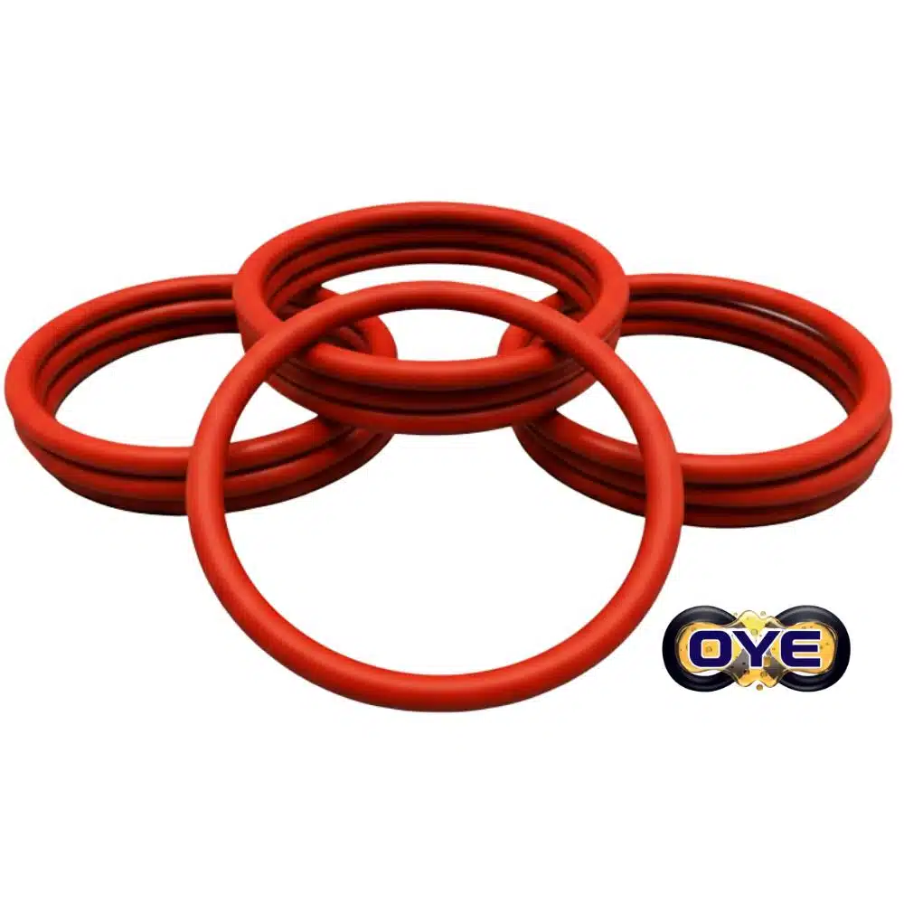 Oring en silicona color rojo o anaranjado