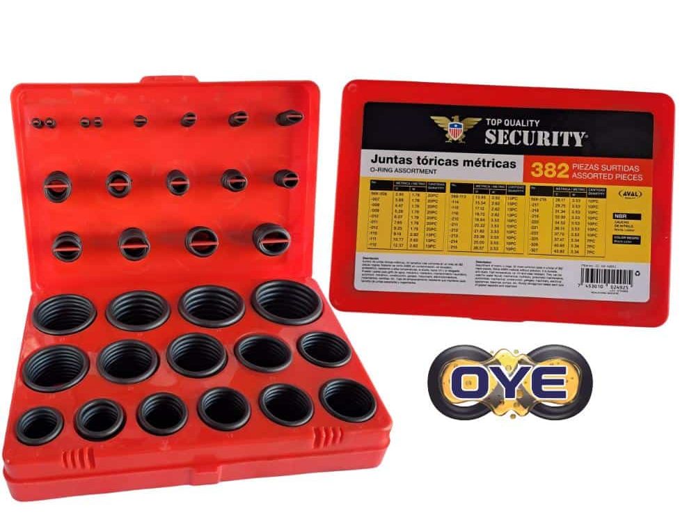 Kit de orings en nitrilo en medidas en pulgadas
