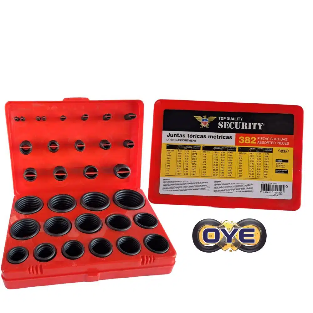 Kit de orings en nitrilo en medidas en pulgadas