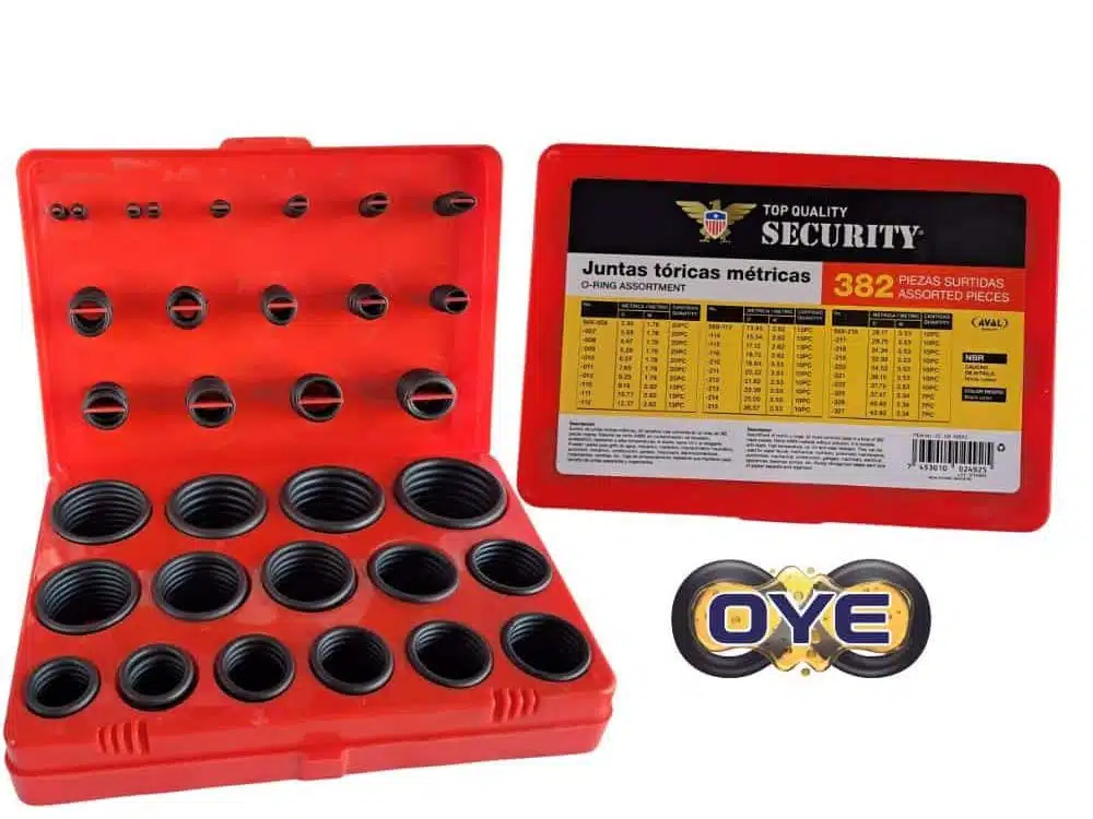 Kit de orings en nitrilo en medidas en pulgadas